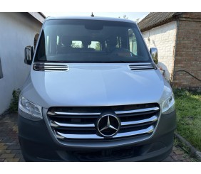 Накладки на решітку (широка модель, 6 шт) для Mercedes Sprinter W907/W910 2018- рр