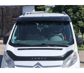 Козирьок на лобове скло (чорний глянець, 5мм) для Citroen Jumpy 2007-2017 рр