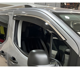 Вітровики з хромованим молдингом (2 шт, Niken) для Peugeot Partner/Rifter 2019- рр