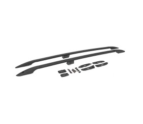 Рейлінги турецька дизайн (Чорні, 2 шт) металеві ніжки для Toyota Land Cruiser 200 2007-2021 рр