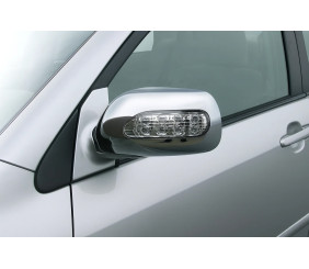Накладки на дзеркала під LED (2002-2005, 2 шт., пласт) для Toyota Corolla рр