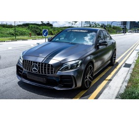 Комплект обвісів з повним заднім бампером (дизайн Black Mamba C63GT) для Mercedes C-сlass W205 2014-2021 рр