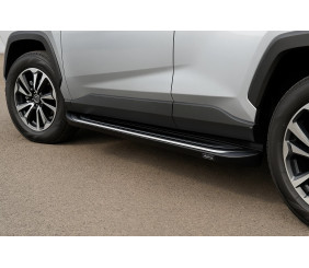 Бокові пороги OEM V2B (2 шт, алюміній) для Toyota Rav 4 2019- рр