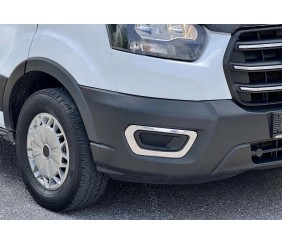 Накладки на противотуманки 2019-2026 (2 шт, нерж) OmsaLine - Італійська нержавійка для Ford Transit 2014- рр