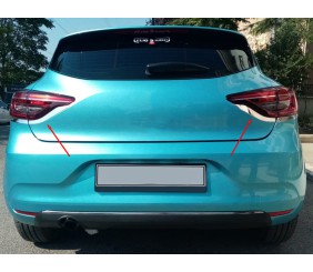 Накладки на задні ліхтарі (2 шт, нерж) для Renault Clio V 2019- рр