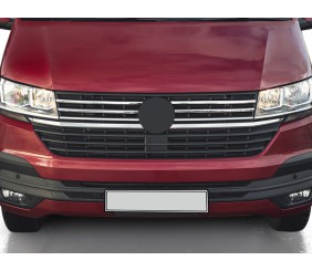 Накладки на решітку Хром 2019-2026 (4 шт, нерж) OmsaLine - Італійська нержавейка для Volkswagen T6 рр