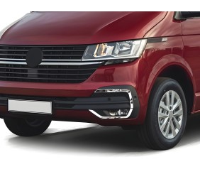 Накладки на противотуманки 2019-2026 (4 шт, нерж) для Volkswagen T6 рр