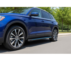 Бокові пороги Maya Blue (2 шт., Алюміній) для Acura MDX 2013-2020 рр