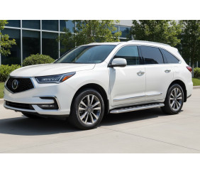 Бокові пороги Maydos V1 (2 шт., Алюміній -2026 нерж) для Acura MDX 2013-2020 рр