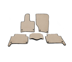 Килимки EVA (бежеві) 2 ряди (5 килимків) для Ауди Q7 2005-2015 рр