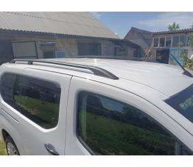 Рейлінги OmsaLine Solid (2 шт, чорні) довга база для Opel Combo 2019- рр