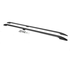 Рейлінги OmsaLine Solid (2 шт, чорні) довга база для Ford Custom 2013-2022 рр