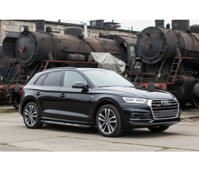 Бокові пороги Sunrise (2 шт., Алюміній) для Ауди Q5 2017-2025 рр