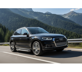 Бокові пороги Line (2 шт., Алюміній) для Ауди Q5 2017-2025 рр