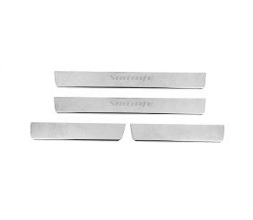 Накладка на пороги Carmos V2 (4 шт, нерж) для Hyundai Santa Fe 2 2006-2012 рр