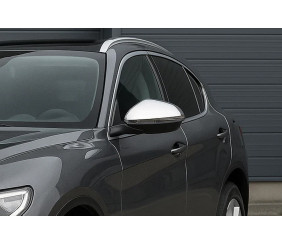Накладки на дзеркала Carmos (2 шт, нерж) для Alfa Romeo Stelvio 2016- рр