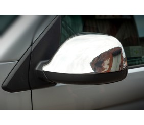 Накладки на дзеркала (2 шт, нержавіюча сталь) Carmos - Турецька сталь для Volkswagen T6 2015-2024 рр