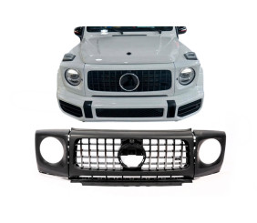 Решітка і накладки на фари G63 для Mercedes G сlass W463 2018-2024 рр