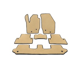 Поліуретанові килимки (EVA, бежеві) 5 місний, 2 ряди для Volvo XC90 2002-2014 рр