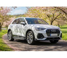 Бокові пороги Allmond Grey (2 шт., Алюміній) для Ауди Q3 2019- рр