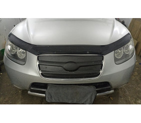 Зимова решітка 2005-2010 (верхня) Матова для Hyundai Santa Fe 2 рр