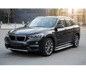 Бокові пороги Mevsim Grey (2 шт., Алюміній) для BMW X1 F48 2015-2022 рр