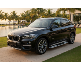 Бокові пороги Tayga V2 (2 шт., Алюміній) для BMW X1 F48 2015-2022 рр
