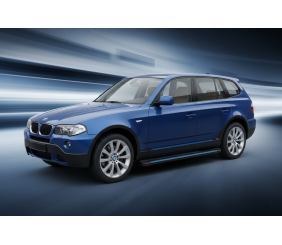 Бокові пороги Maya Blue (2 шт., Алюміній) для BMW X3 E83 2003-2010 рр