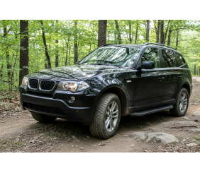 Бокові пороги Tayga Black (2 шт., Алюміній) для BMW X3 E83 2003-2010 рр