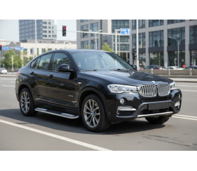 Бокові пороги Tayga V2 (2 шт., Алюміній) для BMW X4 F26 2014-2018 рр