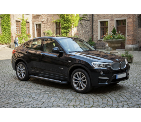 Бокові пороги Vision New Black (2 шт., Алюміній) для BMW X4 F26 2014-2018 рр