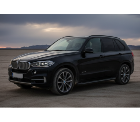 Бокові пороги Allmond Black (2 шт., Алюміній) для BMW X5 F15 2013-2018 рр
