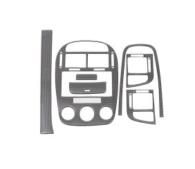 Накладки на панель 2006-2009 Карбон, Клімат для Kia Cerato 1 рр