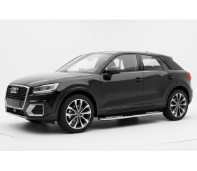 Бокові пороги Tayga V2 (2 шт., Алюміній) для Ауди Q2 2016- рр