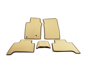 Килимки EVA (2 ряди, бежеві) для Toyota Land Cruiser Prado 120 2002-2009 рр
