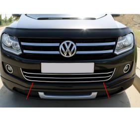 Посмішка на передній бампер (1 шт, нерж) для Volkswagen Amarok 2010-2022 рр