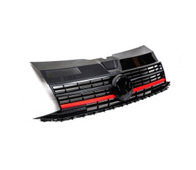 Передні решітку з червоною смужкою (під емблему) для Volkswagen T6 2015-2024 рр