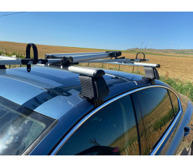Автобагажник для гладкого даху Erkul V4 (хром, пара)