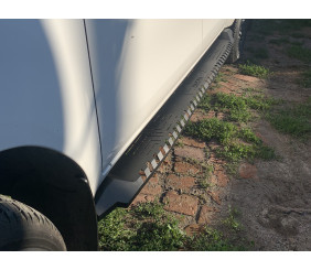 Бокові пороги Dakar V1 без LED (2 шт, метал) для Toyota Hilux 2015- рр