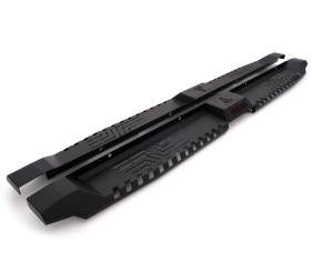 Боковые пороги Dakar V2 без LED (2 шт, металл) для Isuzu D-Max 2011-2019 рр