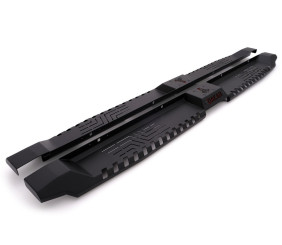 Боковые пороги Dakar V2 без LED (2 шт, металл) для Isuzu D-Max 2002-2011 рр