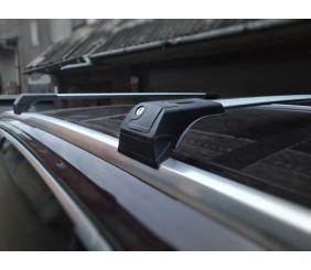 Поперечний багажник на інтегровані рейлінги Skybar (2 шт) Сірий для Ауди Q7 2015- рр