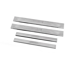 Накладки на пороги Carmos V2 (4 шт, нерж) для Volkswagen Sharan 1995-2010 рр