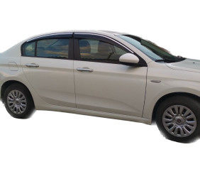 Вітровики з хромованим молдингом (4 шт., Sunplex Chrome) для Fiat Tipo 2016- рр