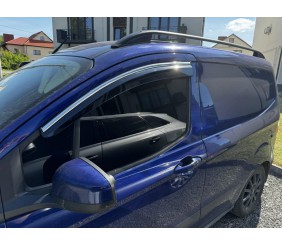 Вітровики з хромованим молдингом (4 шт., Sunplex Chrome) для Ford Courier 2014-2023 рр