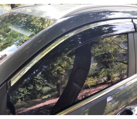 Вітровики з хромованим молдингом (4 шт., Sunplex Chrome) для Hyundai Tucson TL 2016-2021 рр