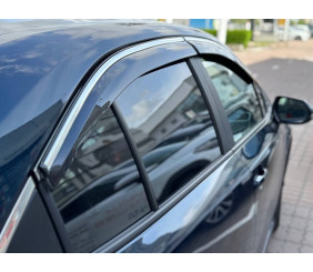 Вітровики з хромованим молдингом (4 шт., Sunplex Chrome) для Toyota Corolla 2019- рр