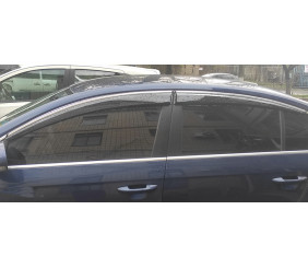 Вітровики з хромованим молдингом (4 шт., Sunplex Chrome) для Volkswagen Passat B6 2006-2012 рр