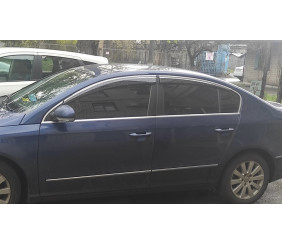 Вітровики з хромованим молдингом SD (4шт, EU, Sunplex Chrome) для Volkswagen Passat B7 2012-2015 рр