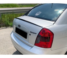 Спойлер LIP (Sunplex, чорний) (115,8см * 6,3см) для Hyundai Accent 2006-2010 рр